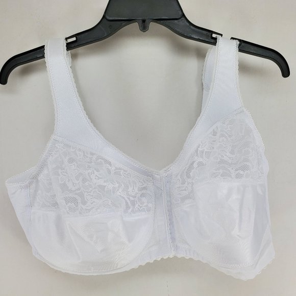 Glamorise Magic Lift Front Hook Soft Cup Bra White - Picture 1 of 7